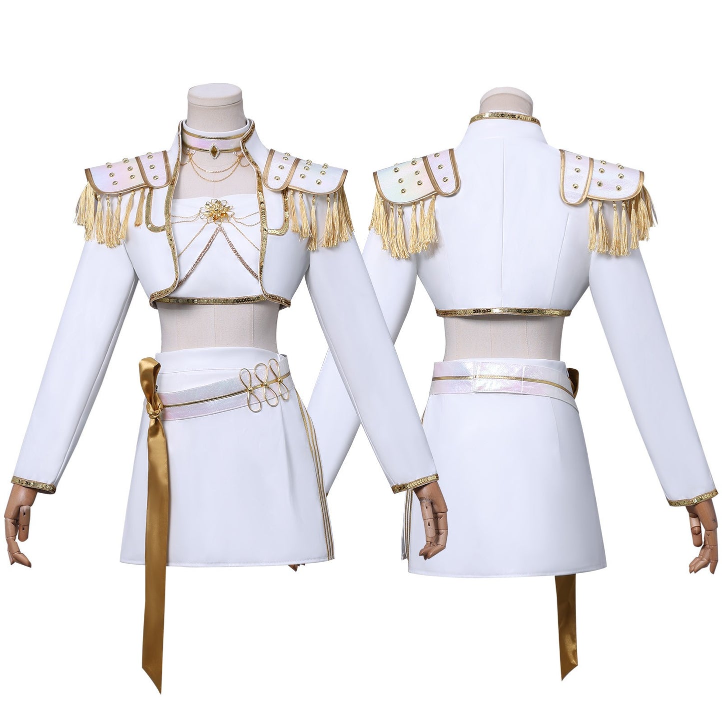 Kpop Demon Hunters Mira What It Sounds Like White Unifrom Stage Outfits Carnival Halloween Party Cosplay Costume