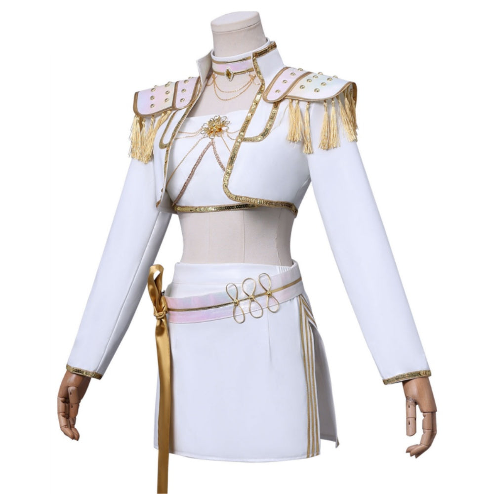 Kpop Demon Hunters Mira What It Sounds Like White Unifrom Stage Outfits Carnival Halloween Party Cosplay Costume
