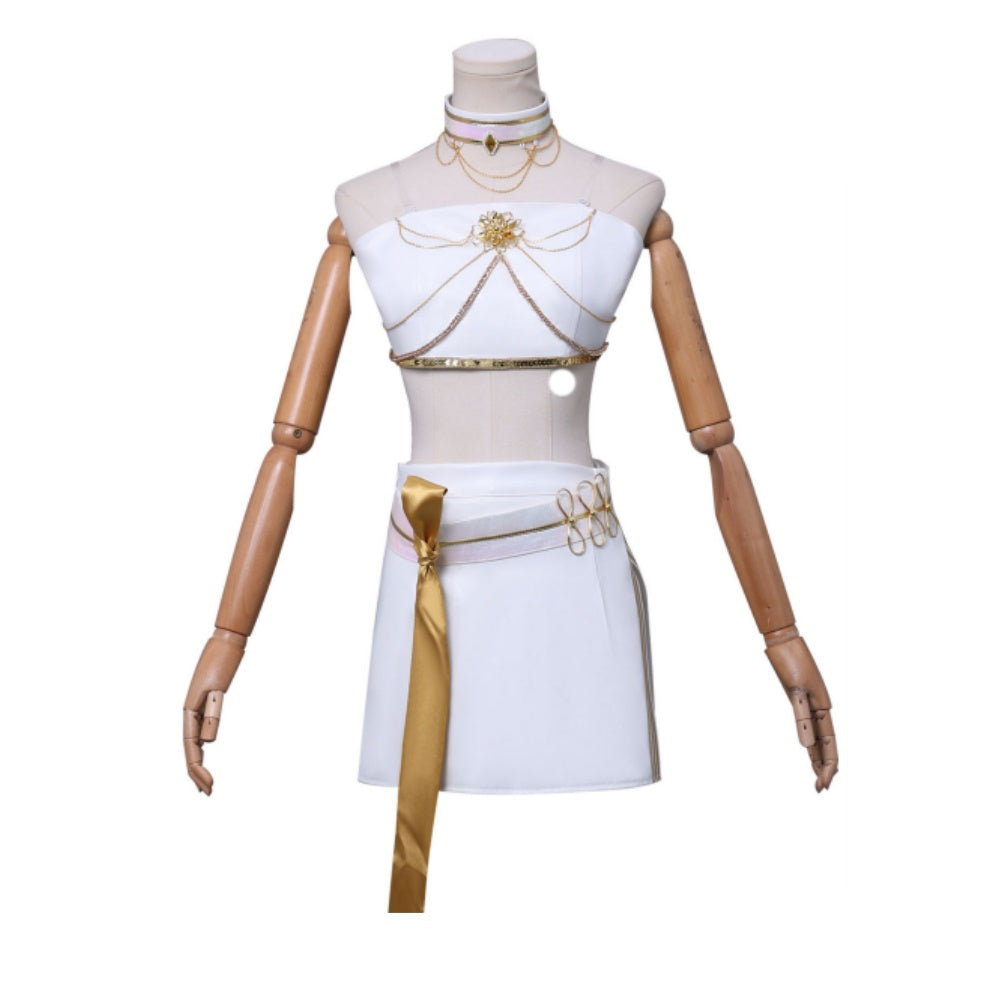 Kpop Demon Hunters Mira What It Sounds Like White Unifrom Stage Outfits Carnival Halloween Party Cosplay Costume