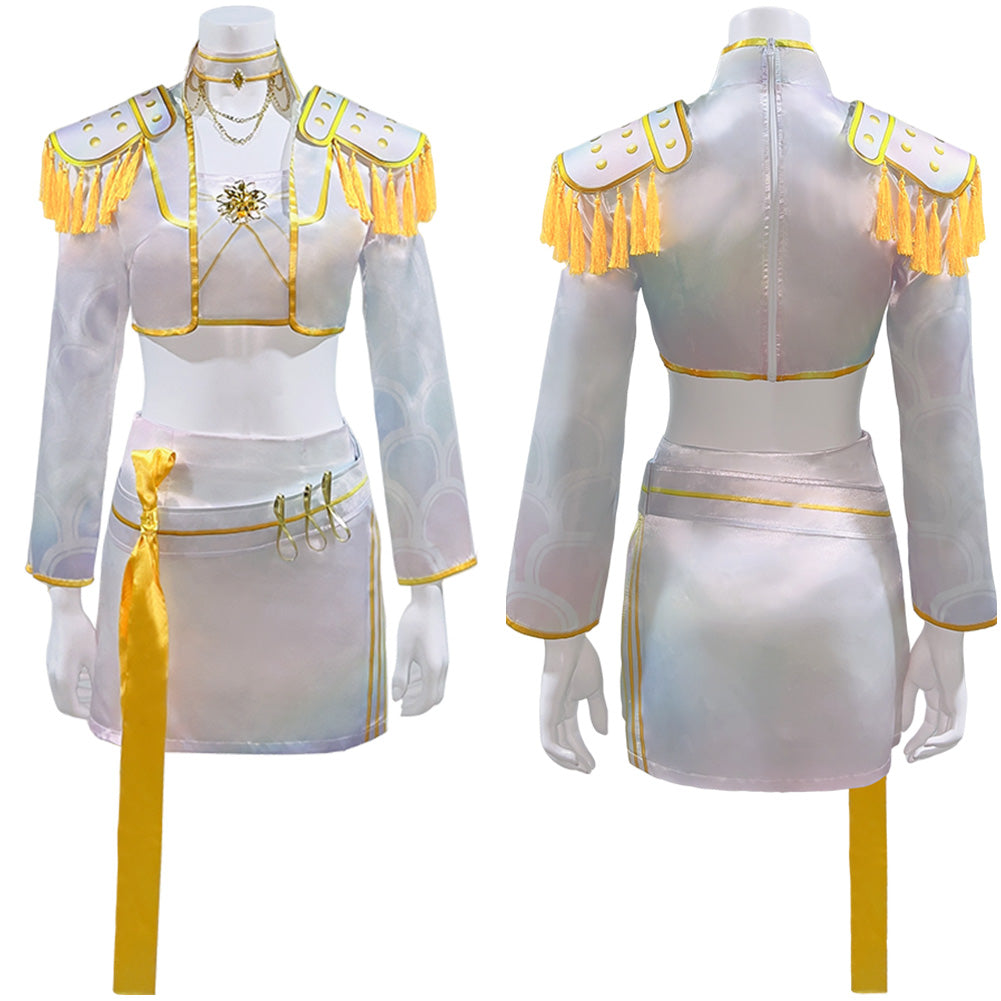 Kpop Demon Hunters Mira White Uniform  Halloween Carnival Party Cosplay Costume