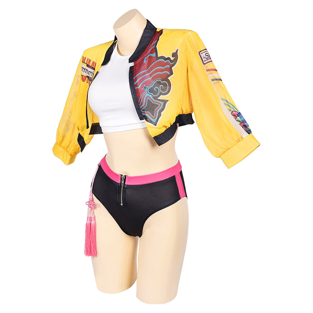 Kpop Demon Hunters Rumi 3Pcs Swimsuit Halloween Carnival Party Cosplay Costume Original Design