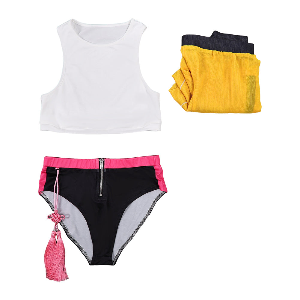 Kpop Demon Hunters Rumi 3Pcs Swimsuit Halloween Carnival Party Cosplay Costume Original Design