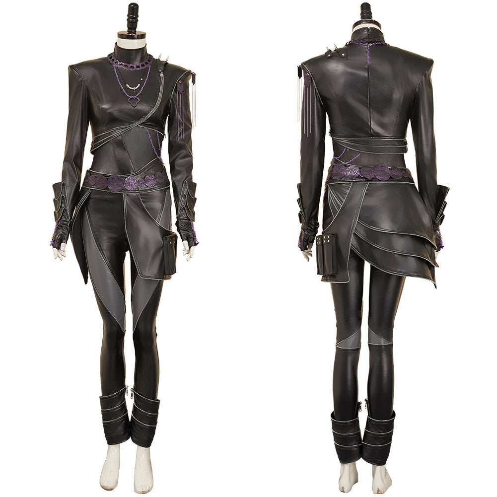 Kpop Demon Hunters Rumi Black Battle Suit Set Halloween Carnival Party Cosplay Costume