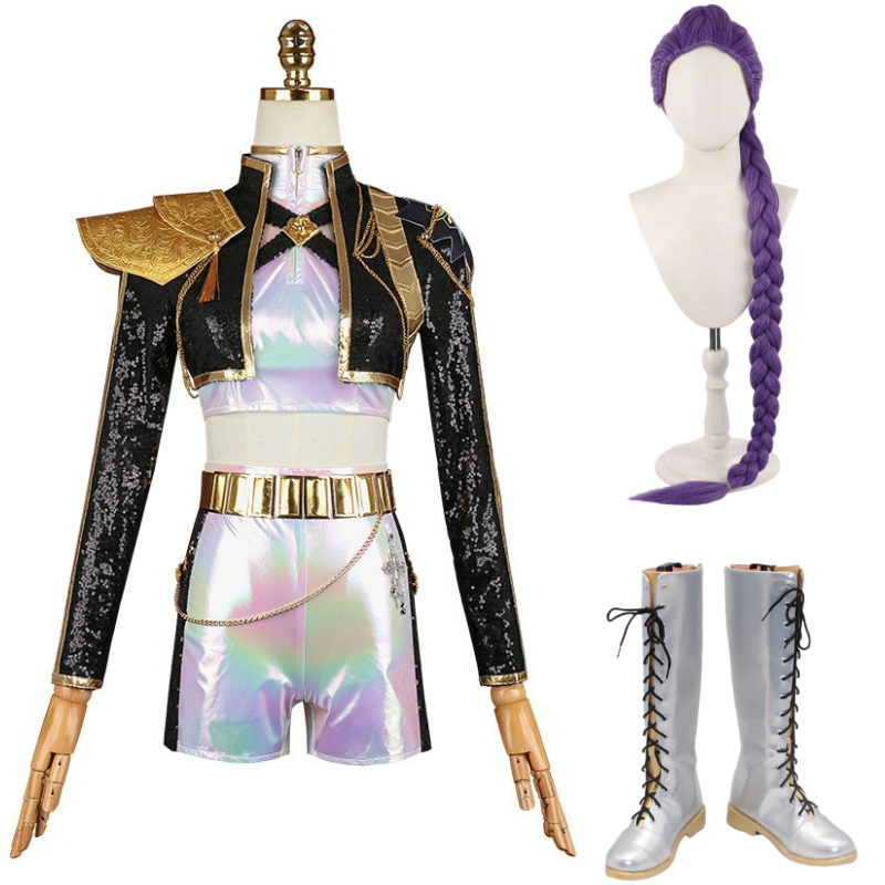 Kpop Demon Hunters Rumi Golden Black Stage Uniform Halloween Carnival Party Cosplay Costume