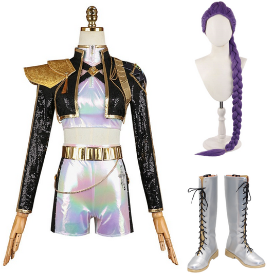 Kpop Demon Hunters Rumi Golden Black Stage Uniform Halloween Carnival Party Cosplay Costume