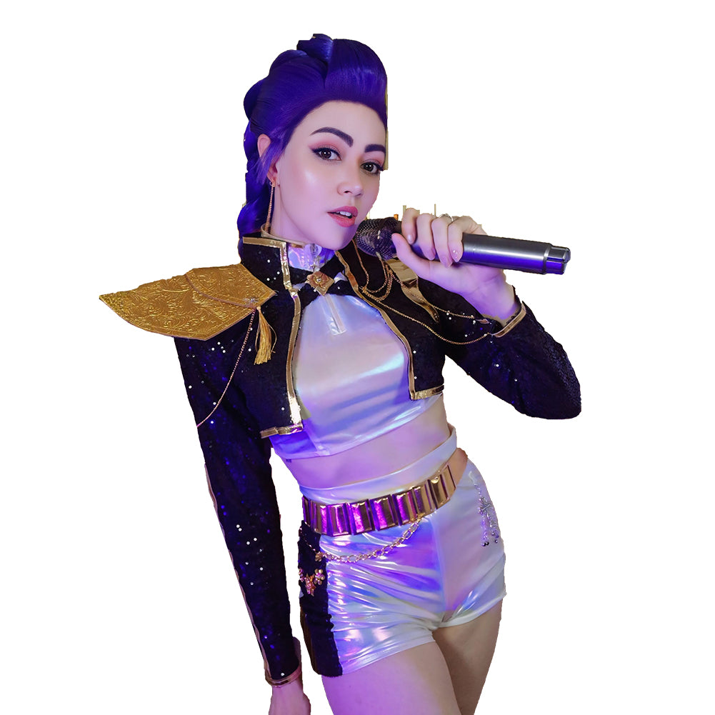 Kpop Demon Hunters Rumi Golden Black Stage Uniform Halloween Carnival Party Cosplay Costume
