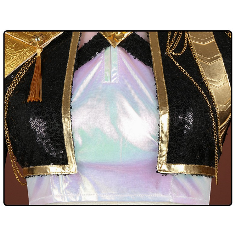 Kpop Demon Hunters Rumi Golden Black Stage Uniform Halloween Carnival Party Cosplay Costume