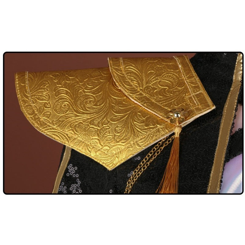 Kpop Demon Hunters Rumi Golden Black Stage Uniform Halloween Carnival Party Cosplay Costume