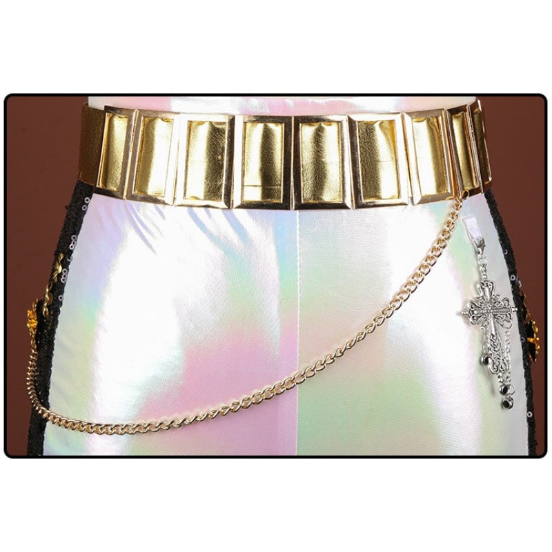 Kpop Demon Hunters Rumi Golden Black Stage Uniform Halloween Carnival Party Cosplay Costume