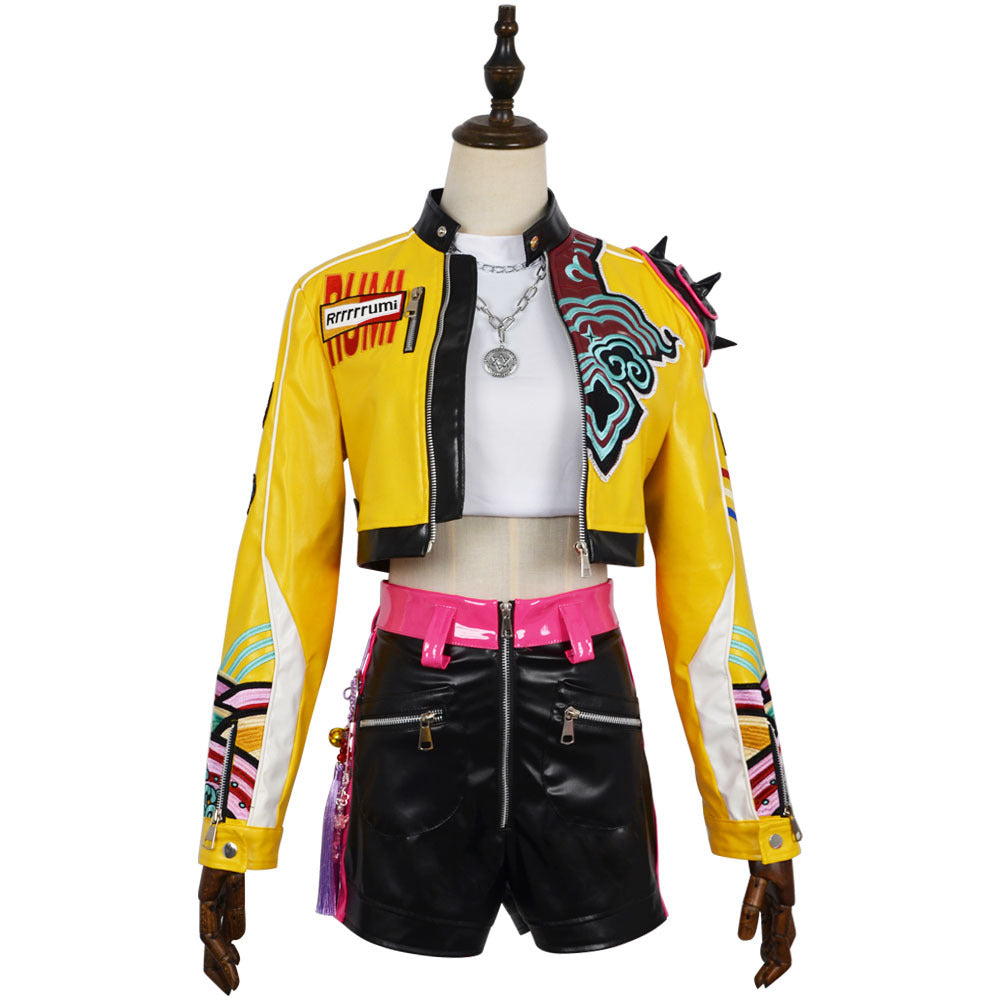 Kpop Demon Hunters Rumi How it's Done Yellow Jacket Stage Outfits Fullset Halloween Carnival Party Cosplay Costume