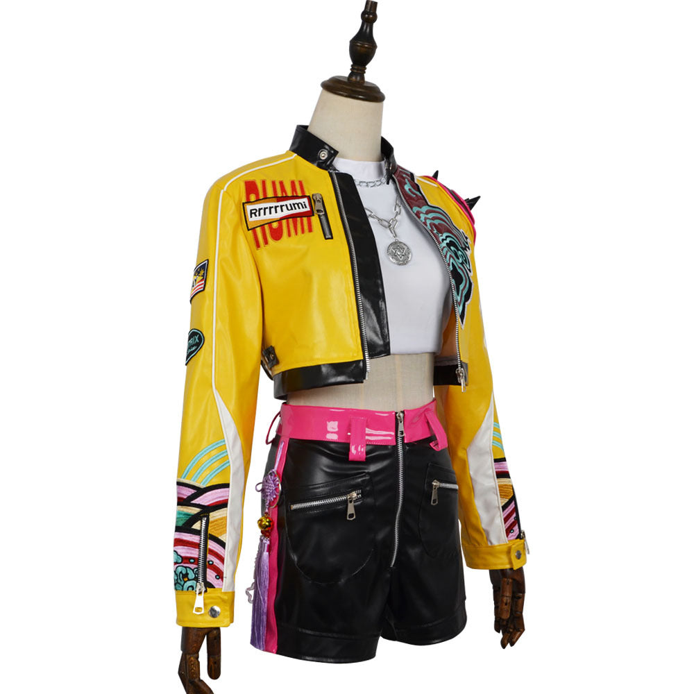 Kpop Demon Hunters Rumi How it's Done Yellow Jacket Stage Outfits Fullset Halloween Carnival Party Cosplay Costume
