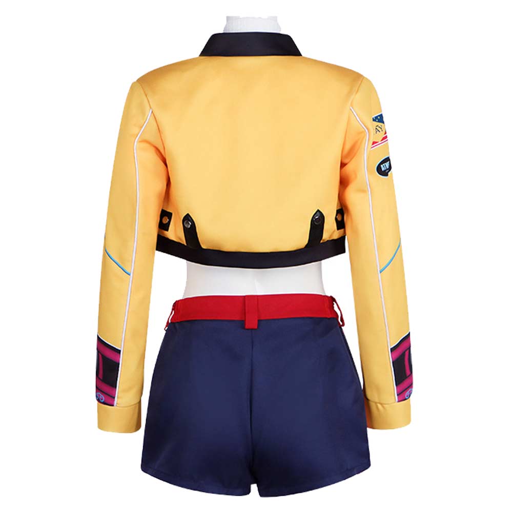 Kpop Demon Hunters Rumi Yellow Jacket Shorts Set Stage Outfits Halloween Carnival Party Cosplay Costume