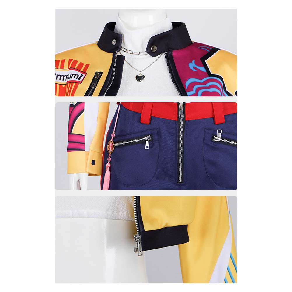 Kpop Demon Hunters Rumi Yellow Jacket Shorts Set Stage Outfits Halloween Carnival Party Cosplay Costume