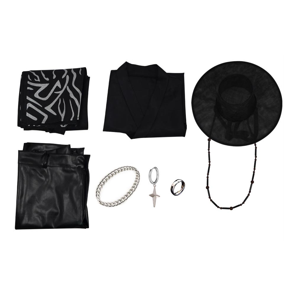Kpop Demon Hunters Jinu Your Idol Black Stage Outfits Halloween Carnival Party Cosplay Costume