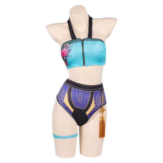 Kpop Demon Hunters Zoey 2Pcs Swimsuit Halloween Carnival Party Cosplay Costume Original Design