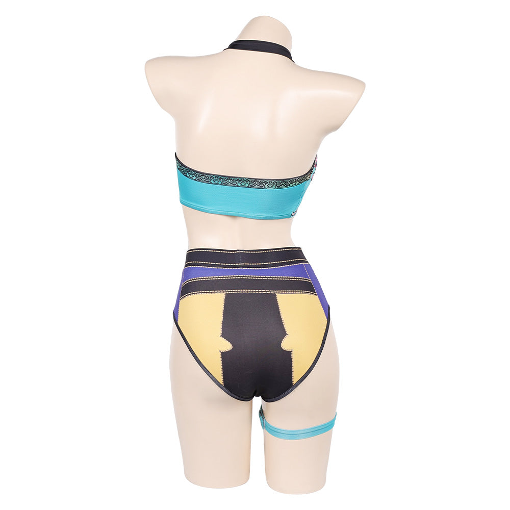 Kpop Demon Hunters Zoey 2Pcs Swimsuit Halloween Carnival Party Cosplay Costume Original Design
