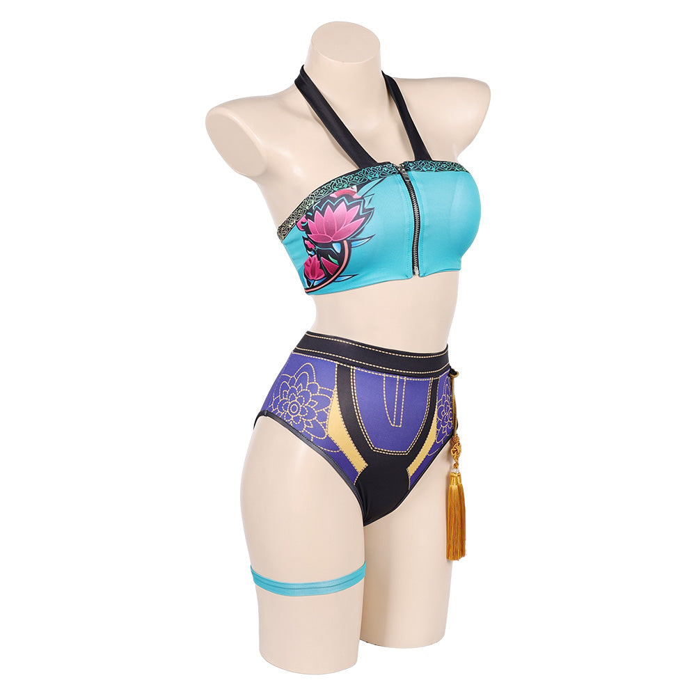 Kpop Demon Hunters Zoey 2Pcs Swimsuit Halloween Carnival Party Cosplay Costume Original Design