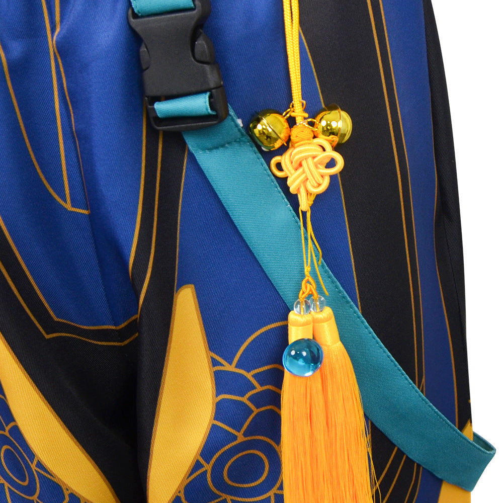 Kpop Demon Hunters Zoey Blue Top Pants Set Stage Outfits Halloween Carnival Party Cosplay Costume