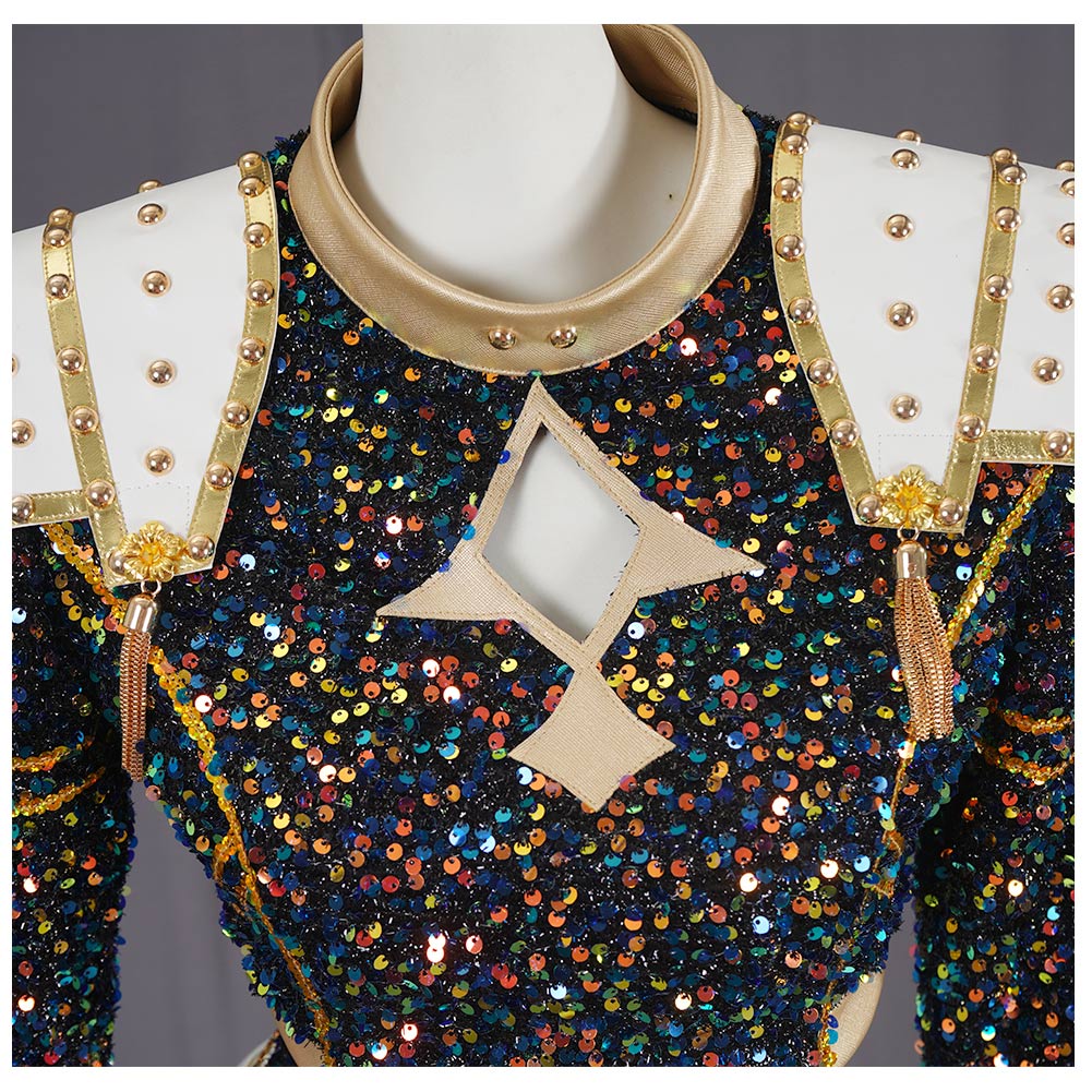 Kpop Demon Hunters Zoey Golden Uniform For Kids Halloween Carnival Party Cosplay Costume