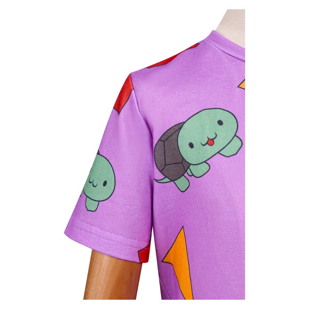 Kpop Demon Hunters Zoey Purple Turtle Pajams For Kids Halloween Carnival Party Cosplay Costume