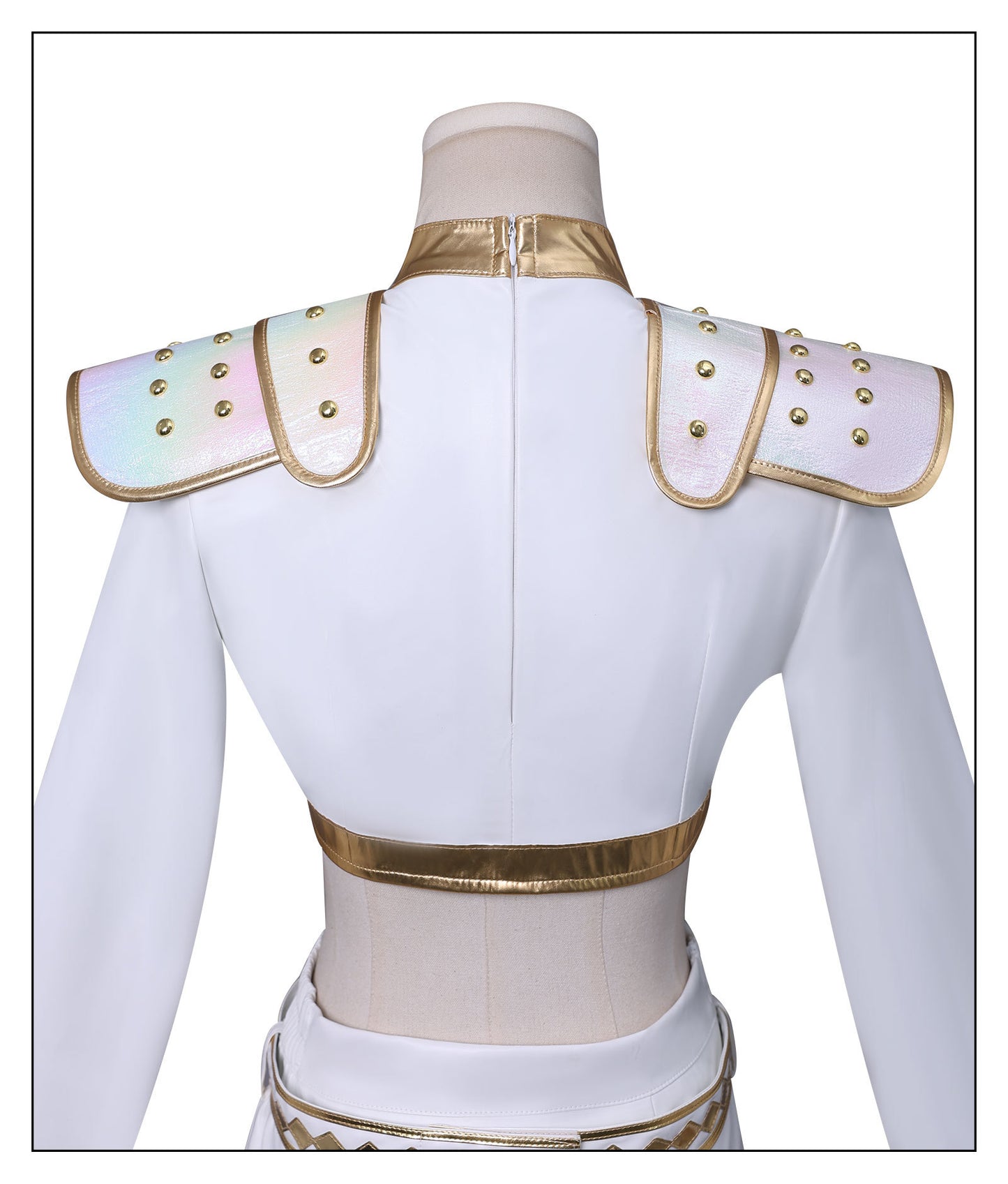 Kpop Demon Hunters Zoey What it Sounds Like White Uniform Stage Outfits Halloween Party Cosplay Costume
