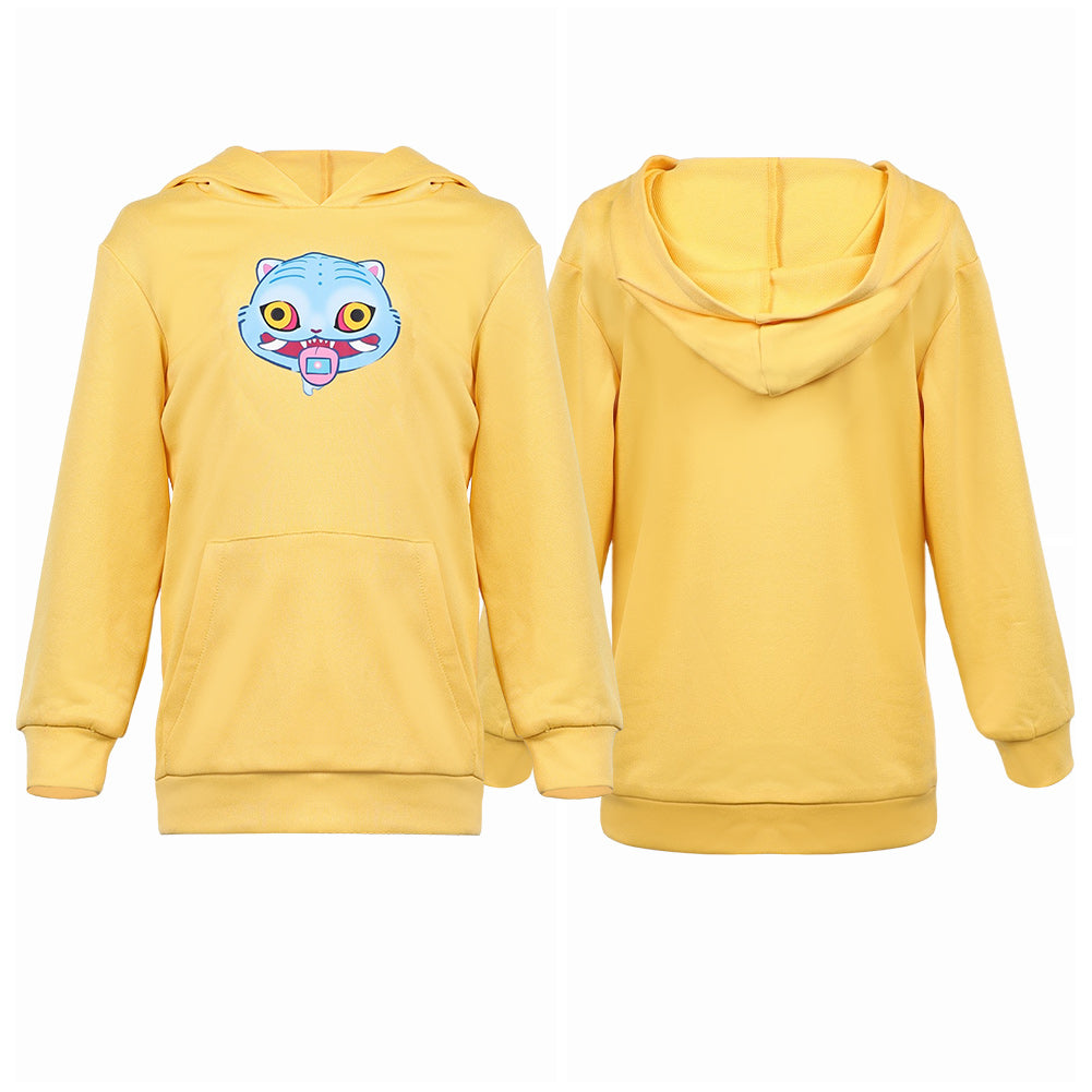 Kpop Demon Hunters Zoey Yellow Hoodie Sweater For Kids Halloween Carnival Party Cosplay Costume