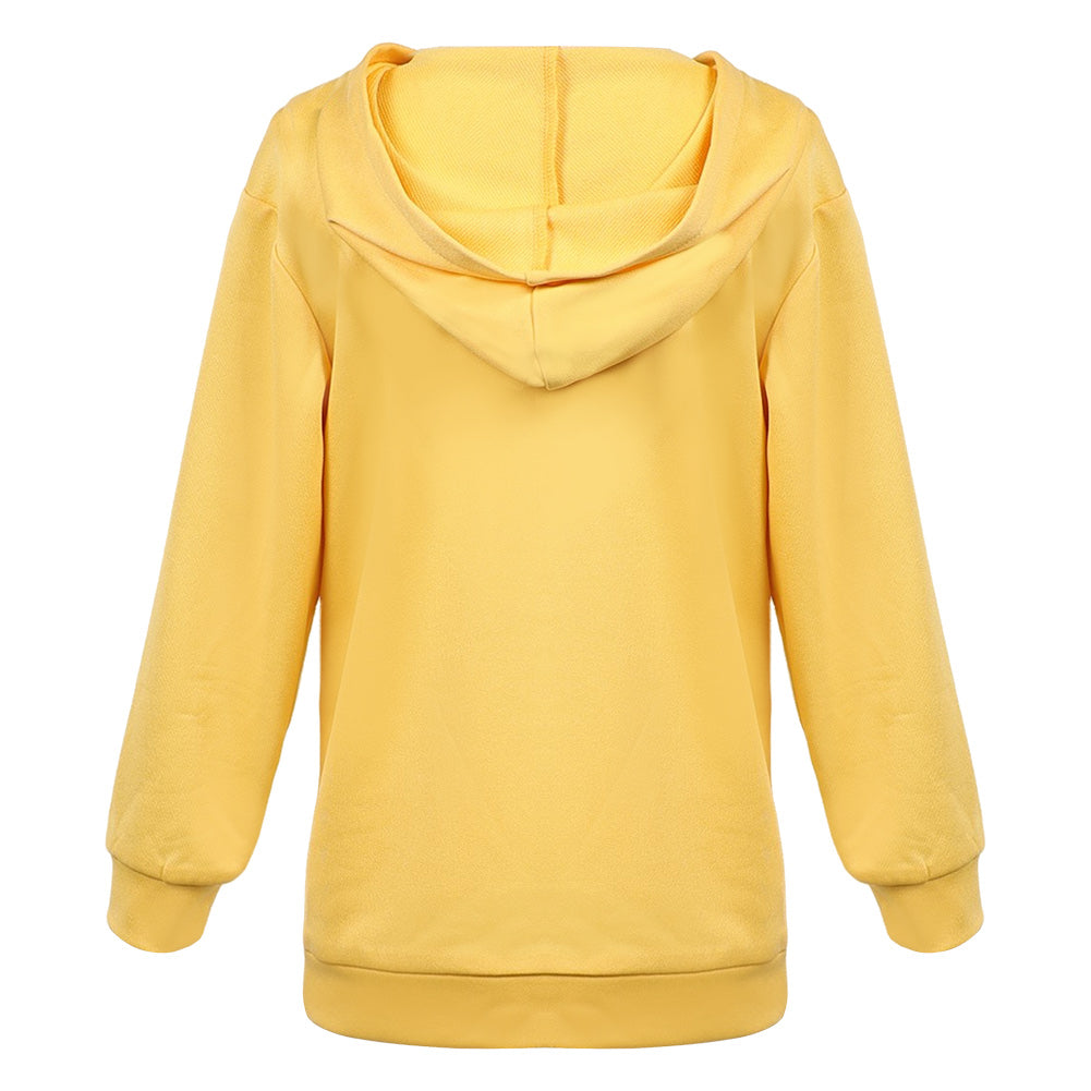 Kpop Demon Hunters Zoey Yellow Hoodie Sweater For Kids Halloween Carnival Party Cosplay Costume