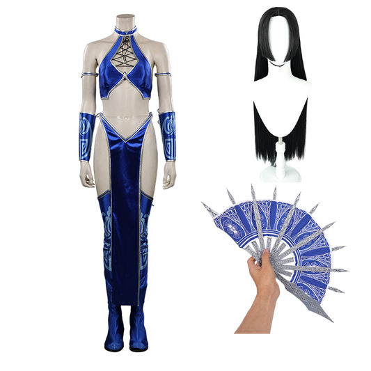 Mortal Kombat 9 Kitana Outfits Halloween Carnival Suit Cosplay Costume
