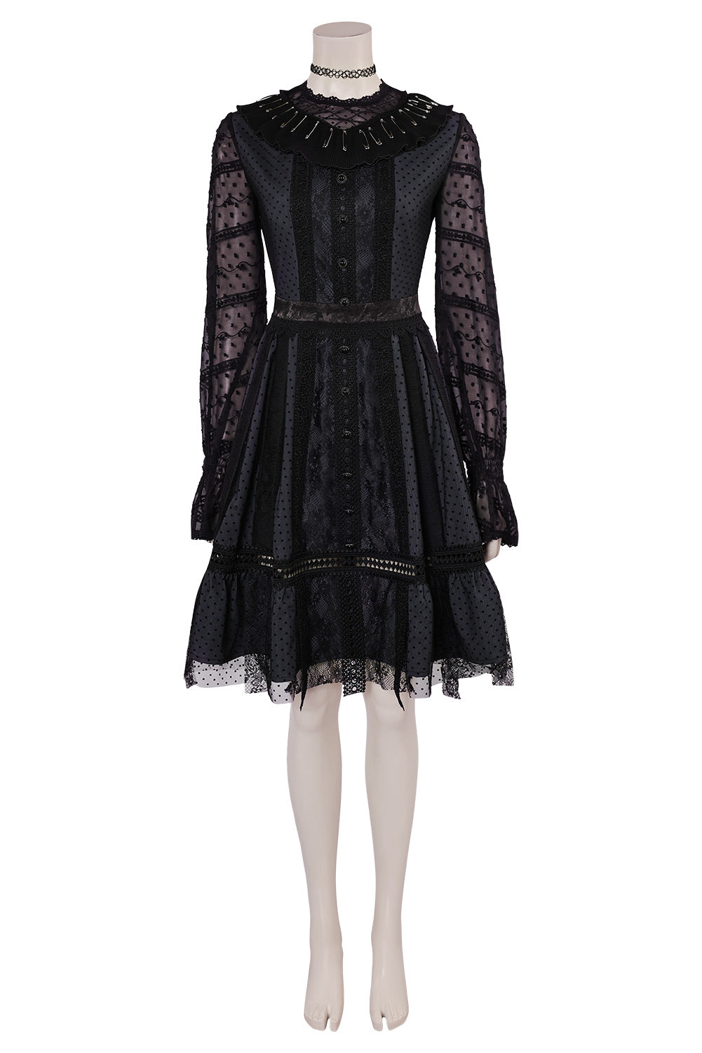 Beetlejuice 2 Lydia Deetz Musical Lace Dress Outfits Halloween Carnival Suit Cosplay Costume