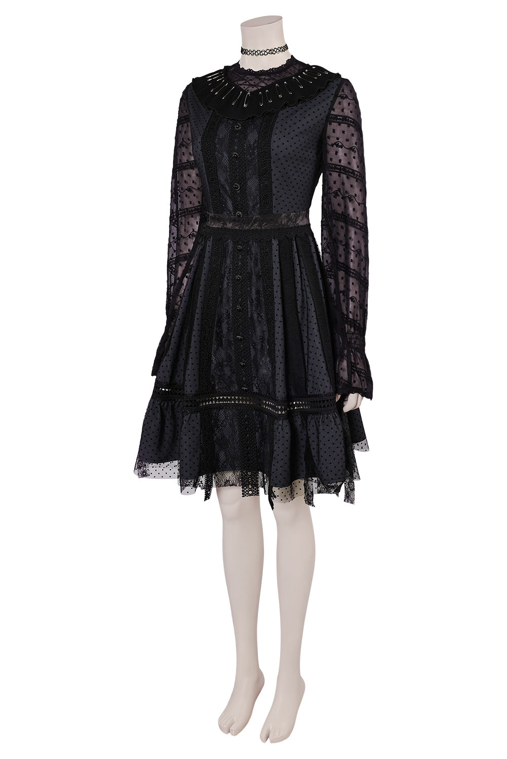 Beetlejuice 2 Lydia Deetz Musical Lace Dress Outfits Halloween Carnival Suit Cosplay Costume