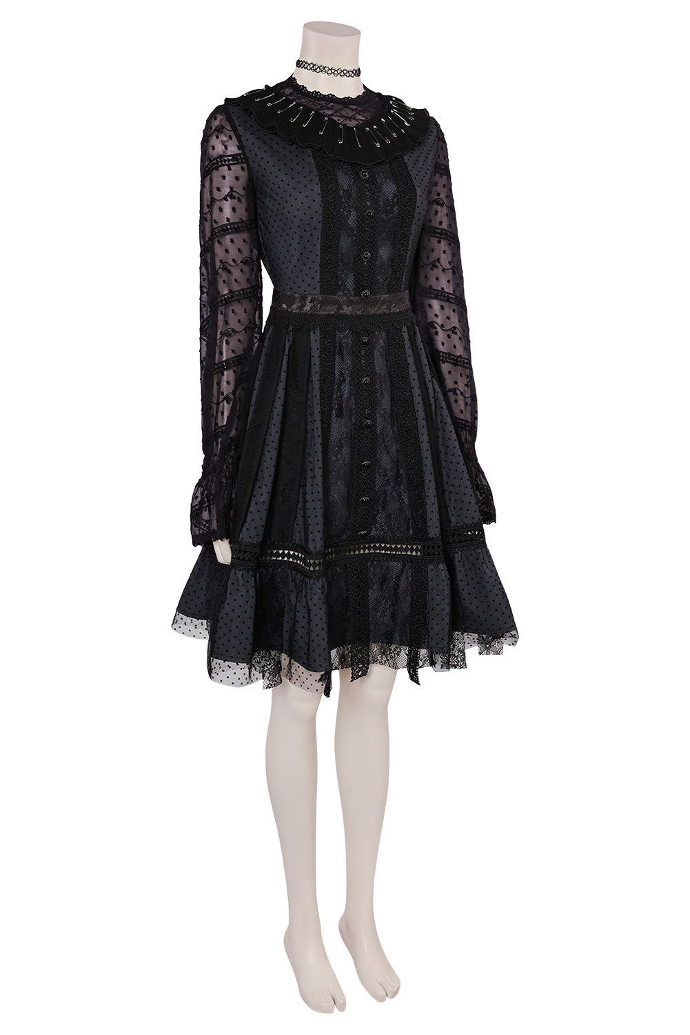 Beetlejuice 2 Lydia Deetz Musical Lace Dress Outfits Halloween Carnival Suit Cosplay Costume