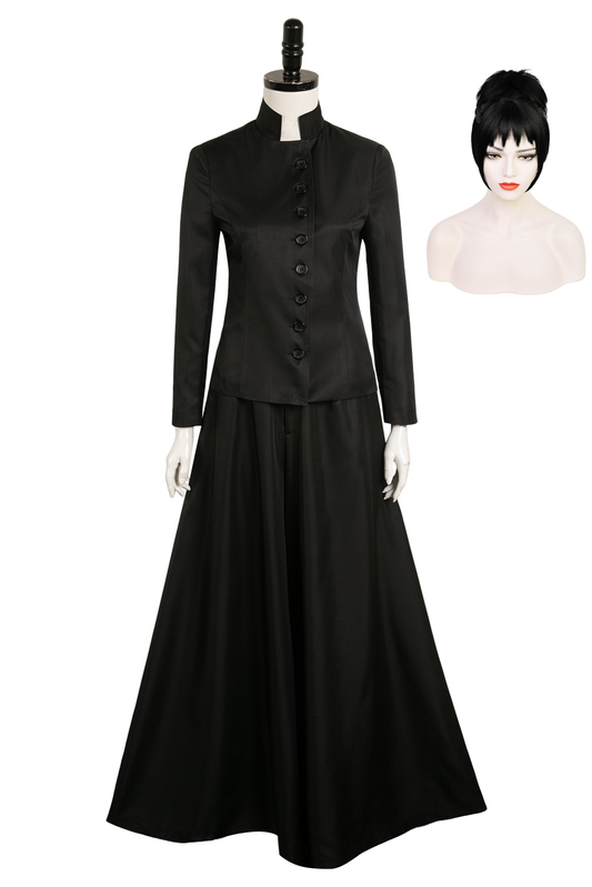 Beetlejuice 2024 Lydia Deetz Black Dress Outfits Halloween Carnival Suit Cosplay Costume