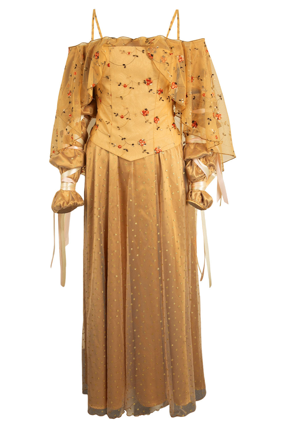 Padme Amidala Women Meadow Yellow Dress Outfits Halloween Carnival Suit Cosplay Costume