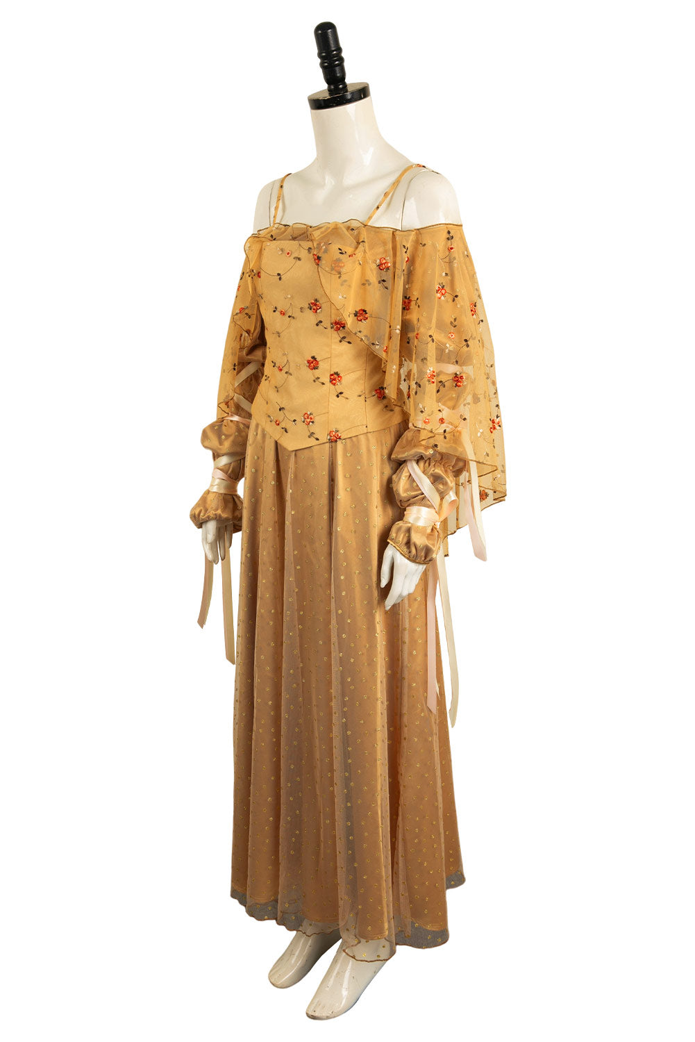 Padme Amidala Women Meadow Yellow Dress Outfits Halloween Carnival Suit Cosplay Costume