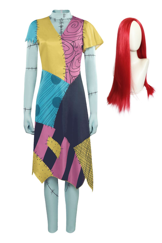 The Nightmare Before Christmas Sally Dress Outfits Halloween Carnival Suit Cosplay Costume