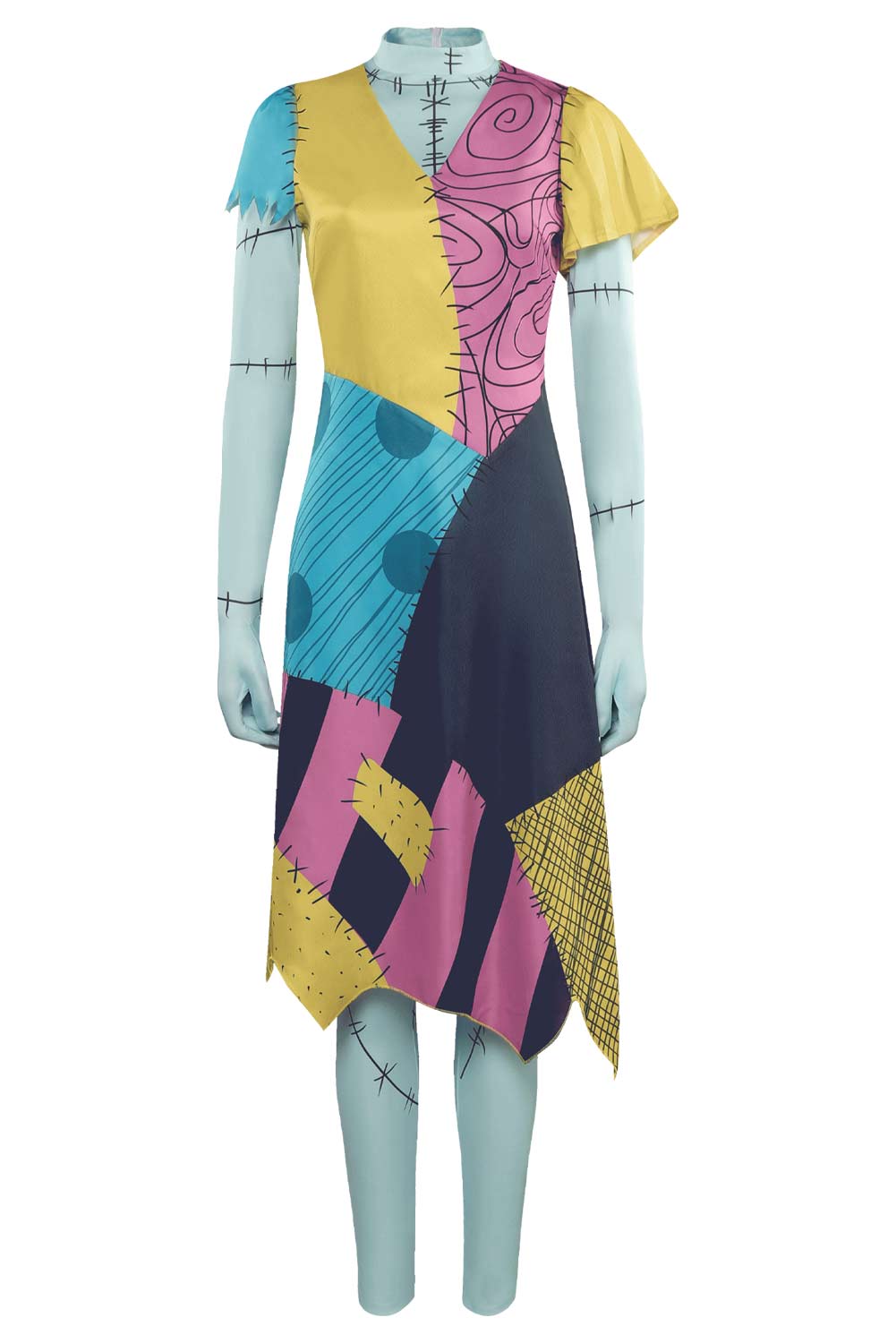 The Nightmare Before Christmas Sally Dress Outfits Halloween Carnival Suit Cosplay Costume