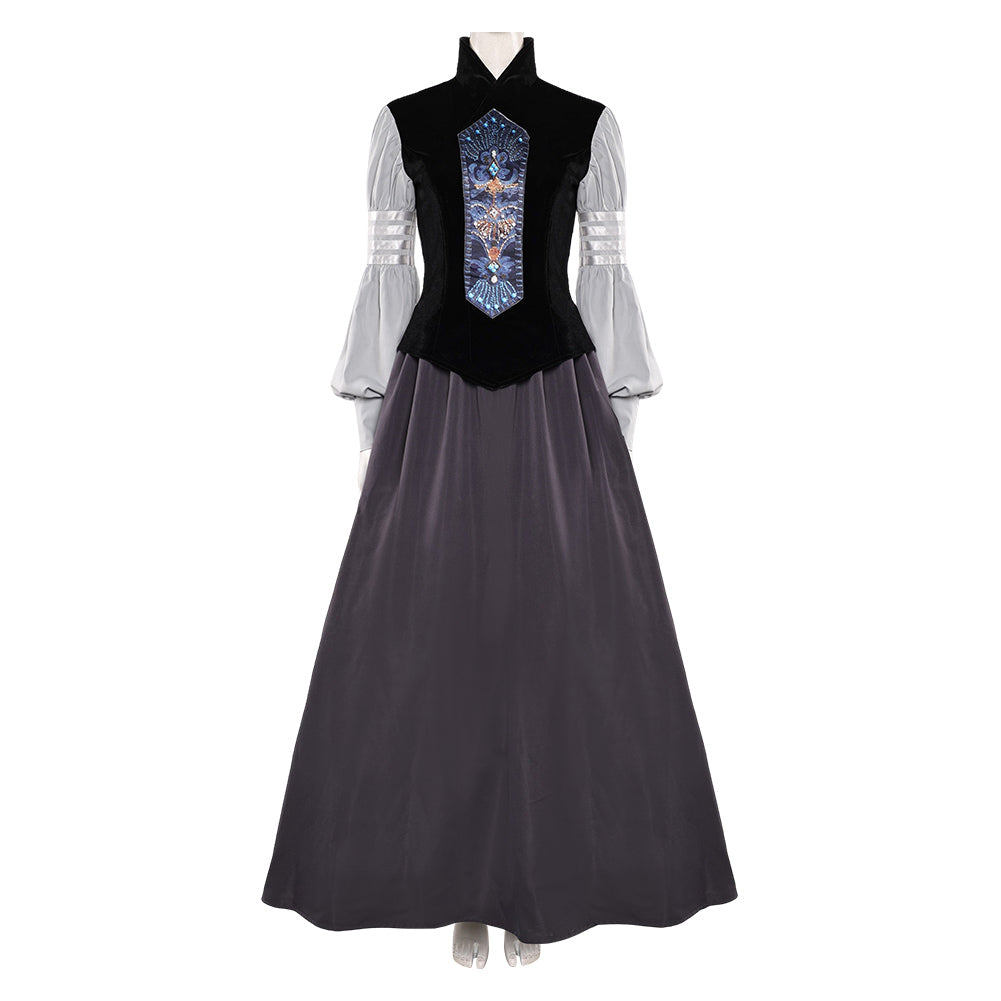 Padme Amidala AOC Woman Black Gown Set Halloween Carnival Party Cosplay Costume
