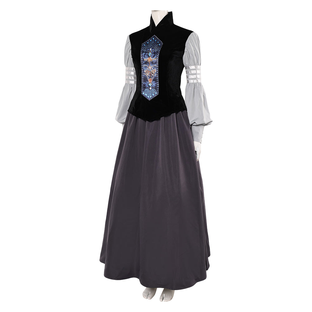Padme Amidala AOC Woman Black Gown Set Halloween Carnival Party Cosplay Costume