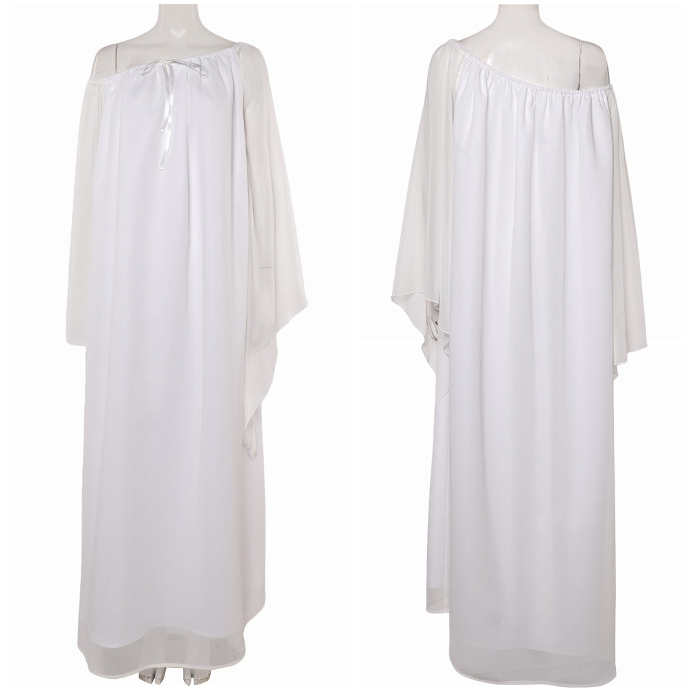 Padme Amidala Woman White Nightgown Sleepwear Halloween Carnival Party Cosplay Costume