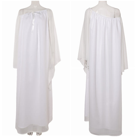 Padme Amidala Woman White Nightgown Sleepwear Halloween Carnival Party Cosplay Costume