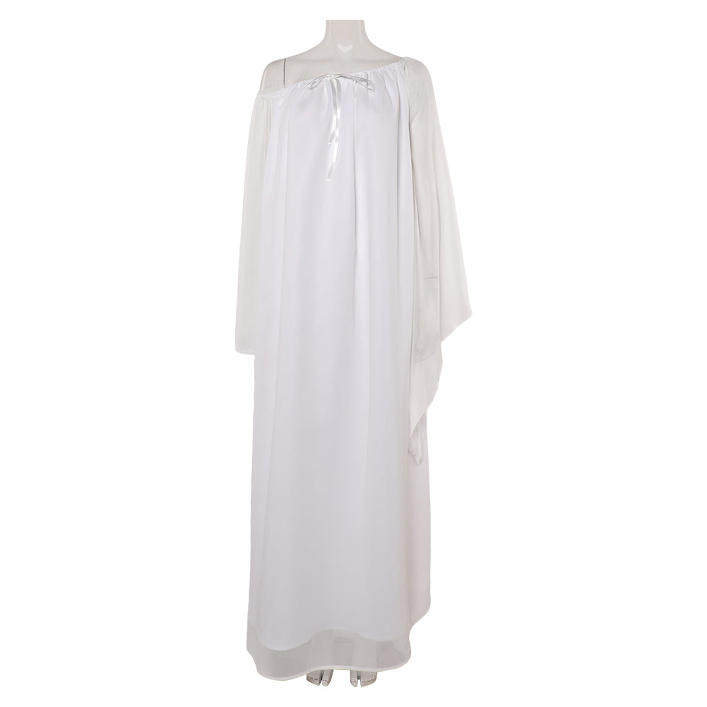 Padme Amidala Woman White Nightgown Sleepwear Halloween Carnival Party Cosplay Costume