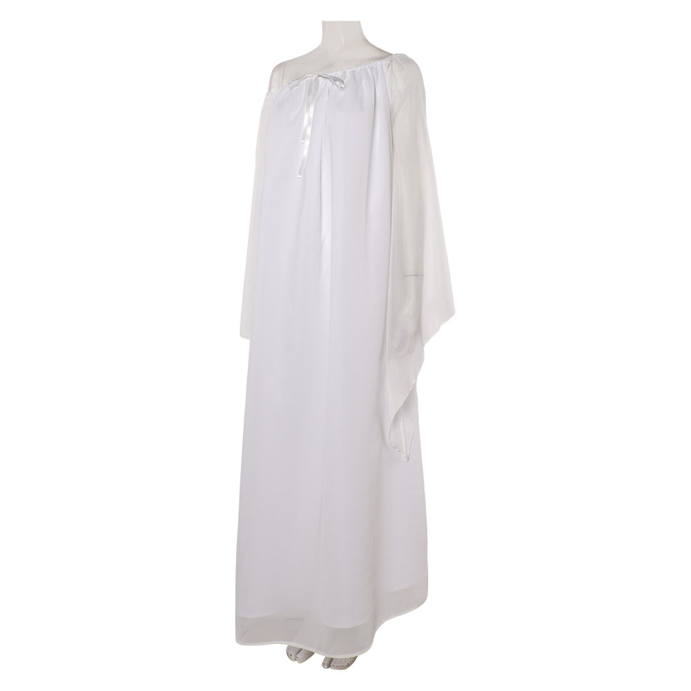 Padme Amidala Woman White Nightgown Sleepwear Halloween Carnival Party Cosplay Costume