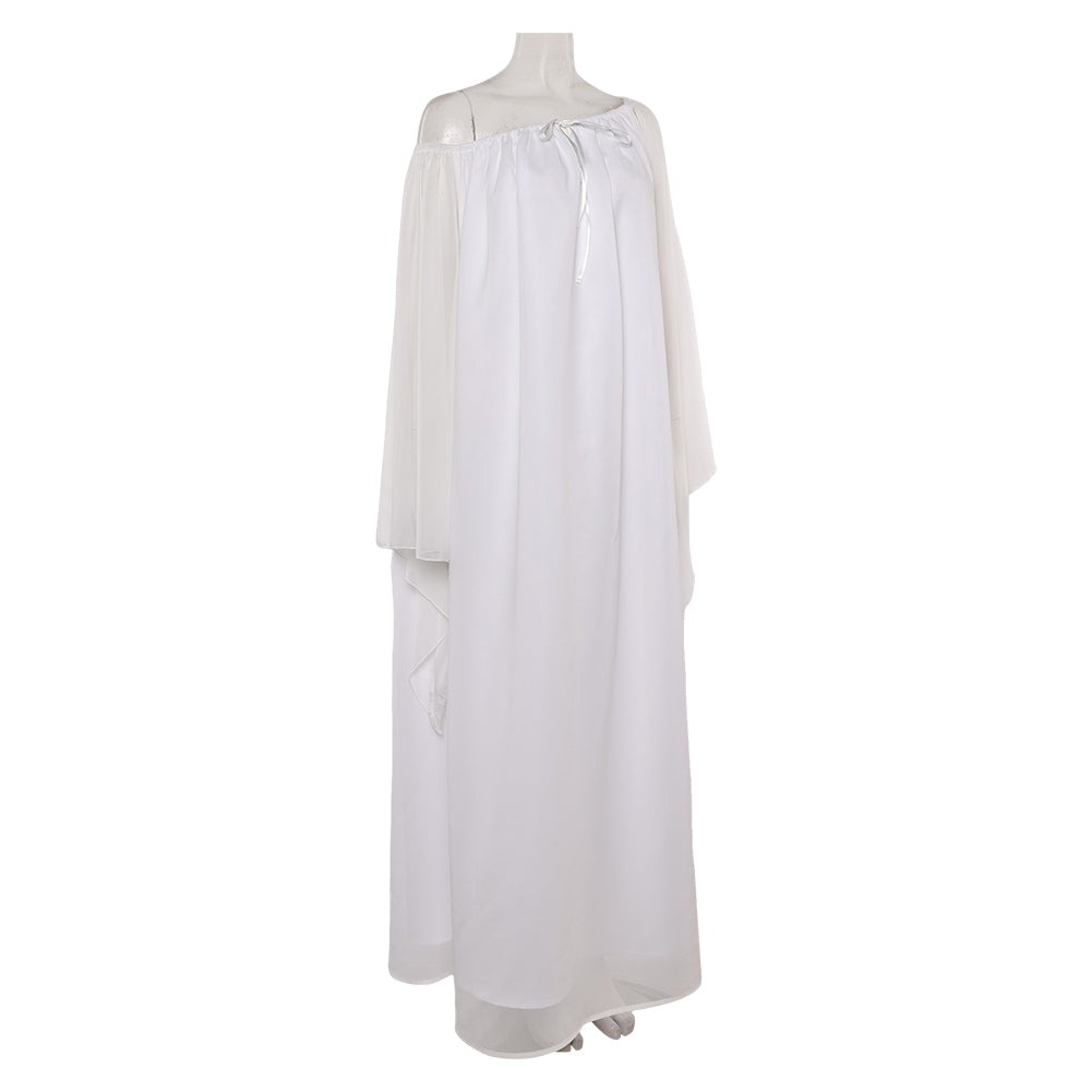 Padme Amidala Woman White Nightgown Sleepwear Halloween Carnival Party Cosplay Costume