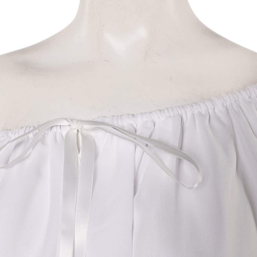 Padme Amidala Woman White Nightgown Sleepwear Halloween Carnival Party Cosplay Costume