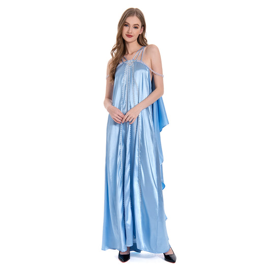 Padme Amidala Women Blue Nightgown Sleepwear Outfits Halloween Carnival Cosplay Costume