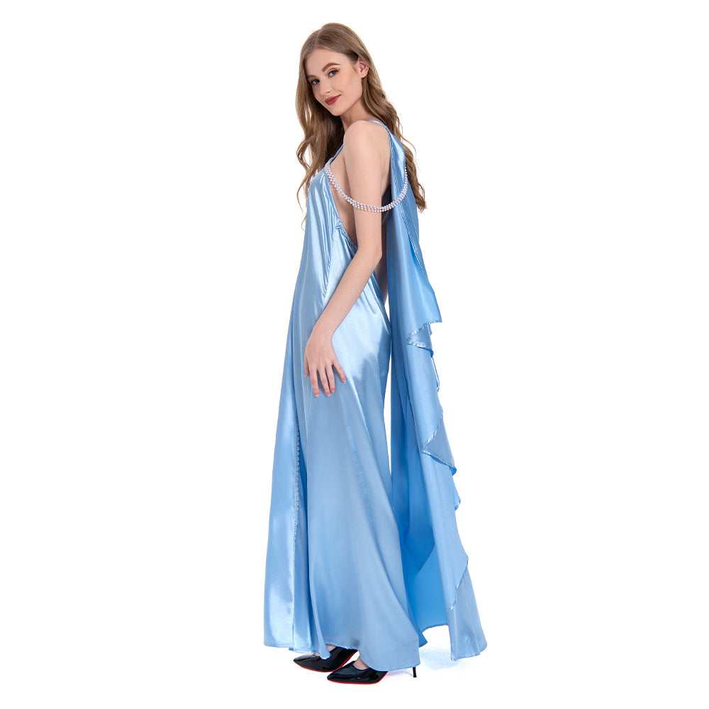 Padme Amidala Women Blue Nightgown Sleepwear Outfits Halloween Carnival Cosplay Costume