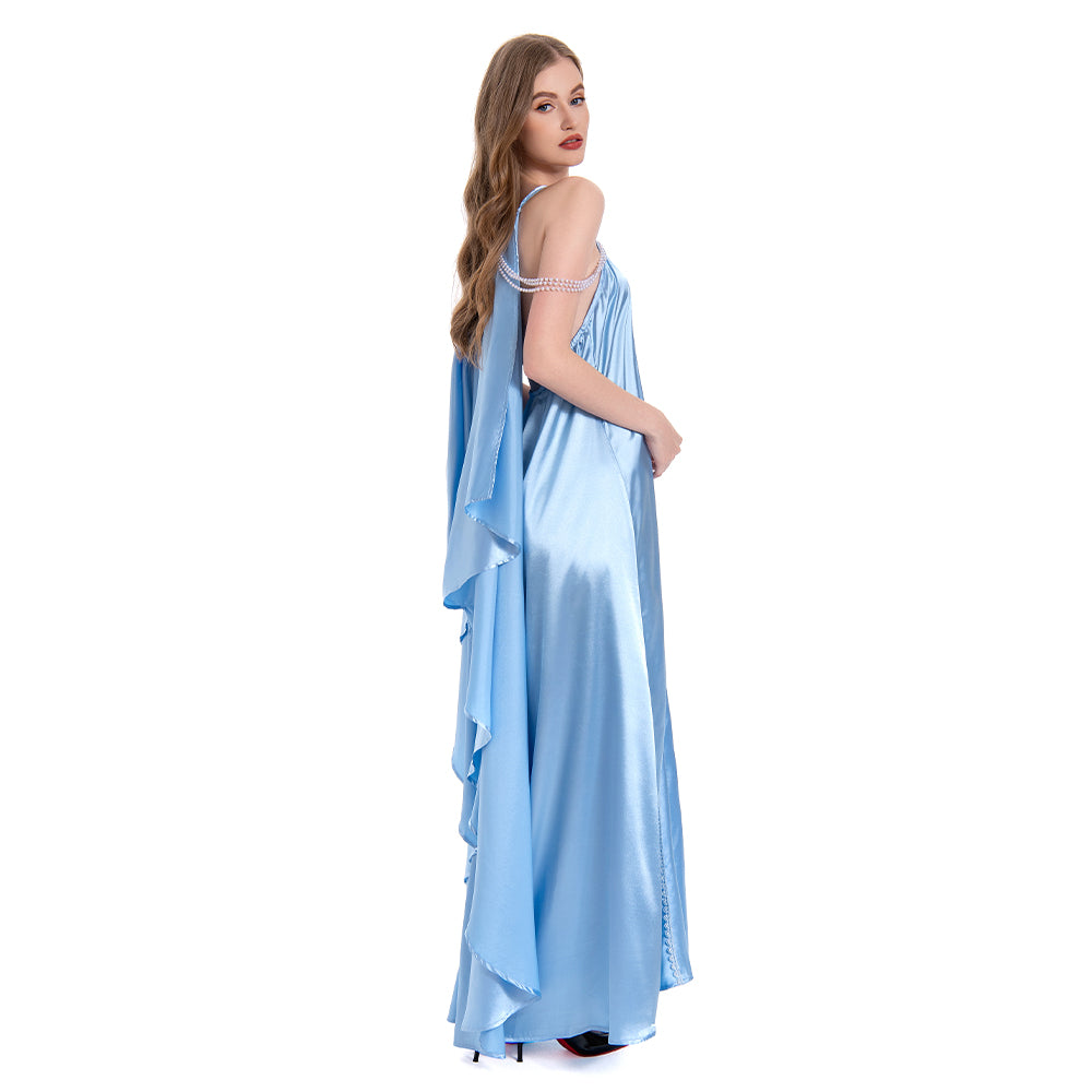 Padme Amidala Women Blue Nightgown Sleepwear Outfits Halloween Carnival Cosplay Costume