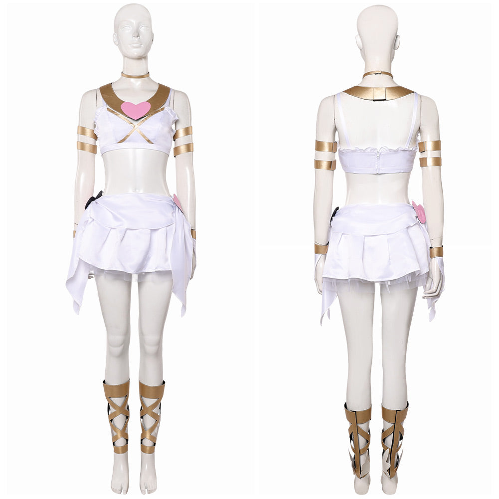 Panty & Stocking Panty Angel White Dress Halloween Carnival Party Cosplay Costume