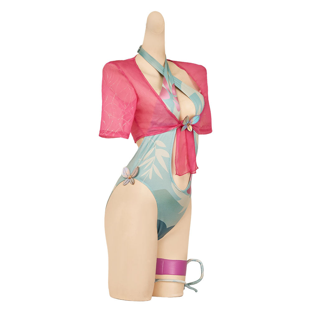Rivals Psylocke Breezy Butterfly Swimsuit Set Halloween Carnival Party Cosplay Costume