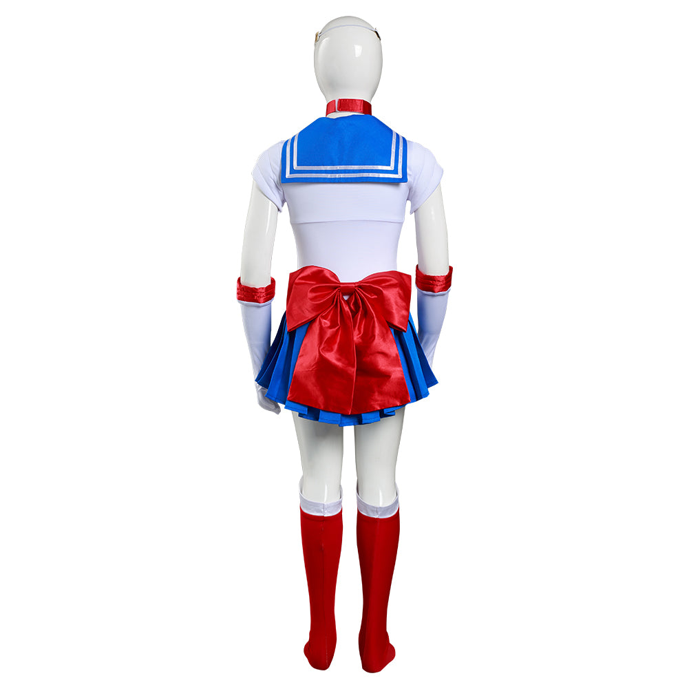 Sailor Moon-Tsukino Usagi Kids Cosplay Costume Skirt Dress Outfit Set Festival Carnival Christmas